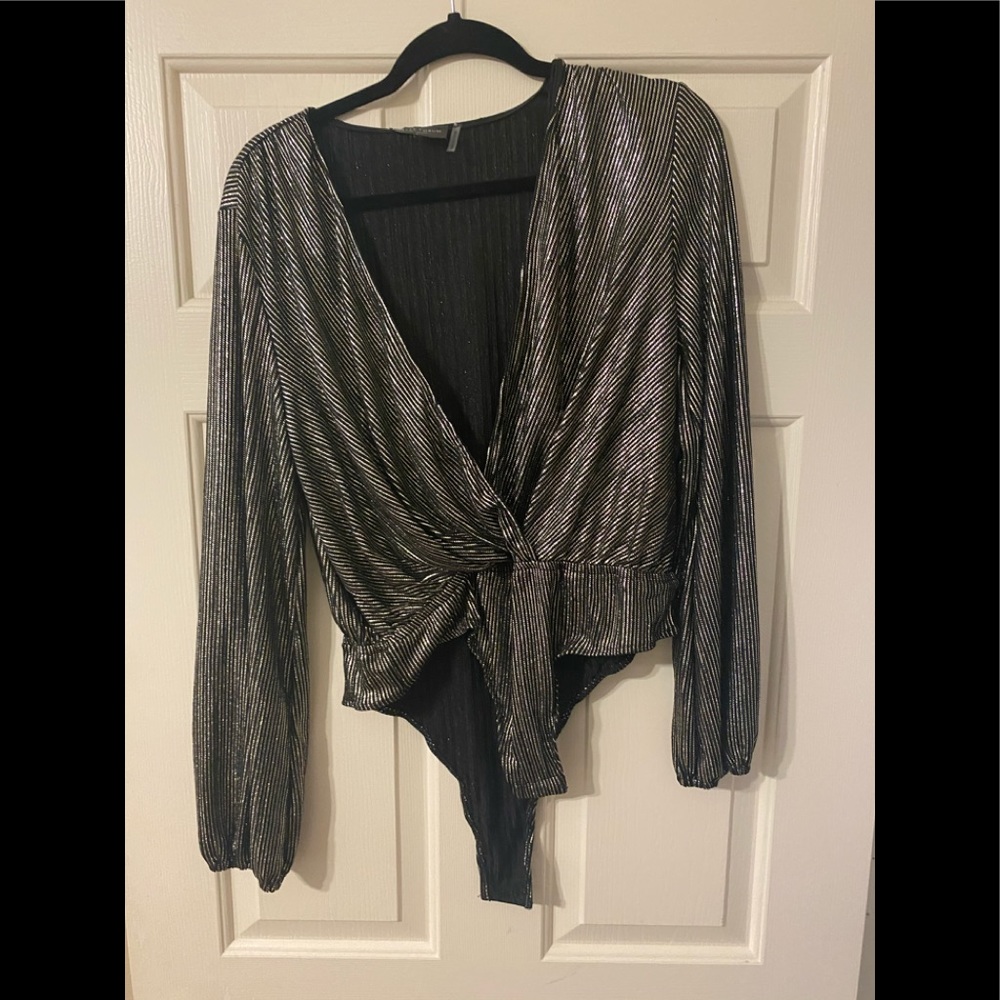 Black and gold metallic top